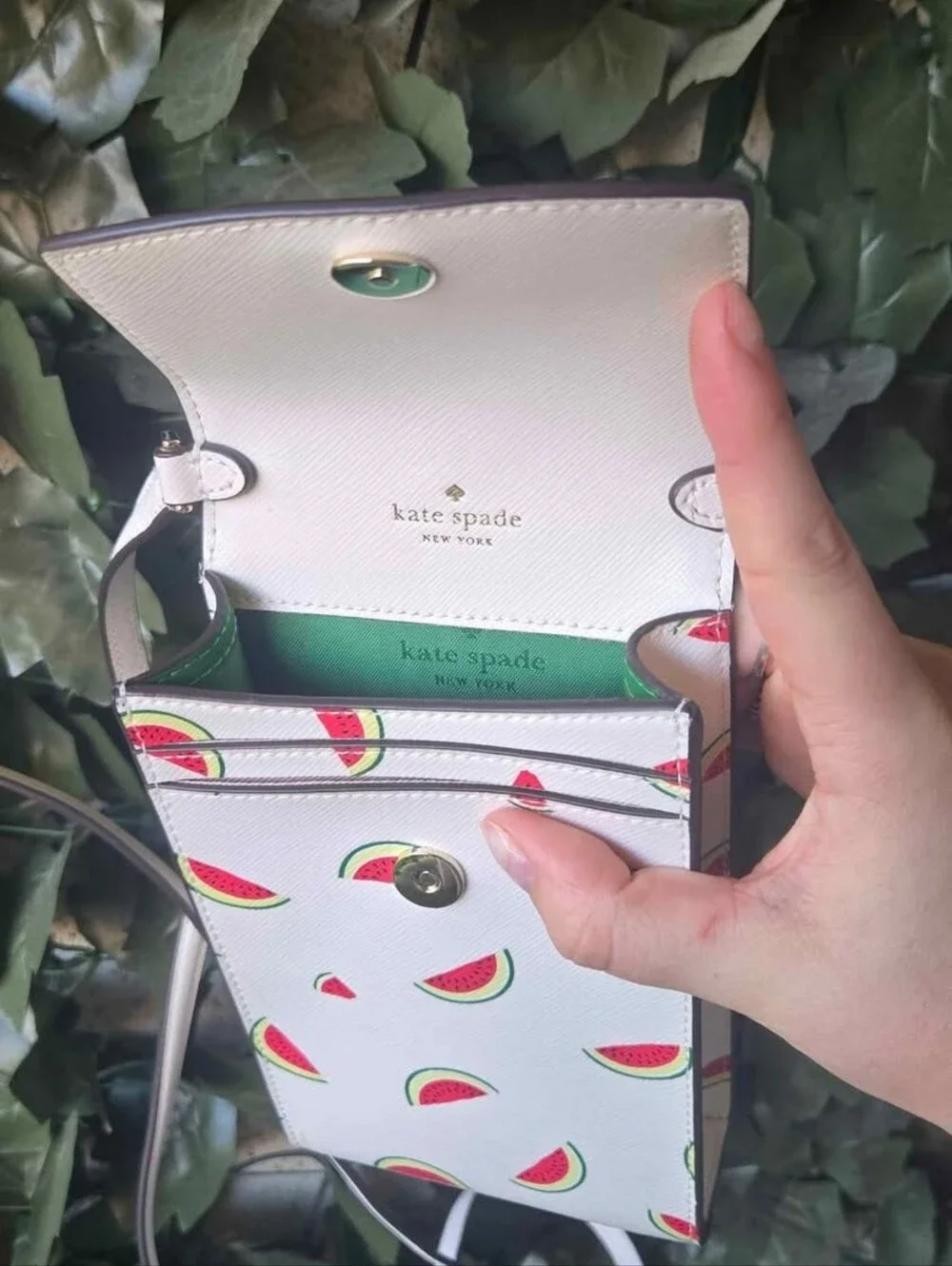 Kate Spade White watermelon Print Crossbody Phone Bag